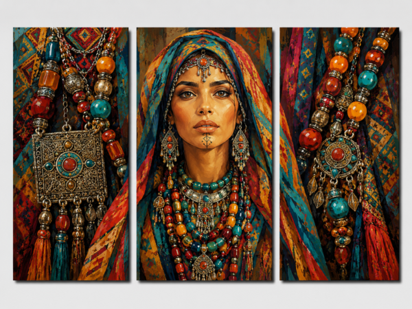 img Triptyque Élégance Bohème Colorée