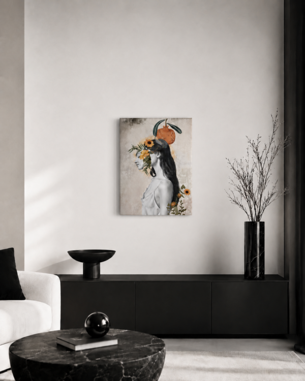 Tableau Portrait Floral Moderne 70x50 cm | TabloMaroc