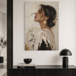 Tableau Portrait Élégance Dorée