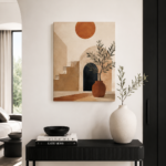 Tableau Abstrait Méditerranéen 70x50 cm | TabloMaroc
